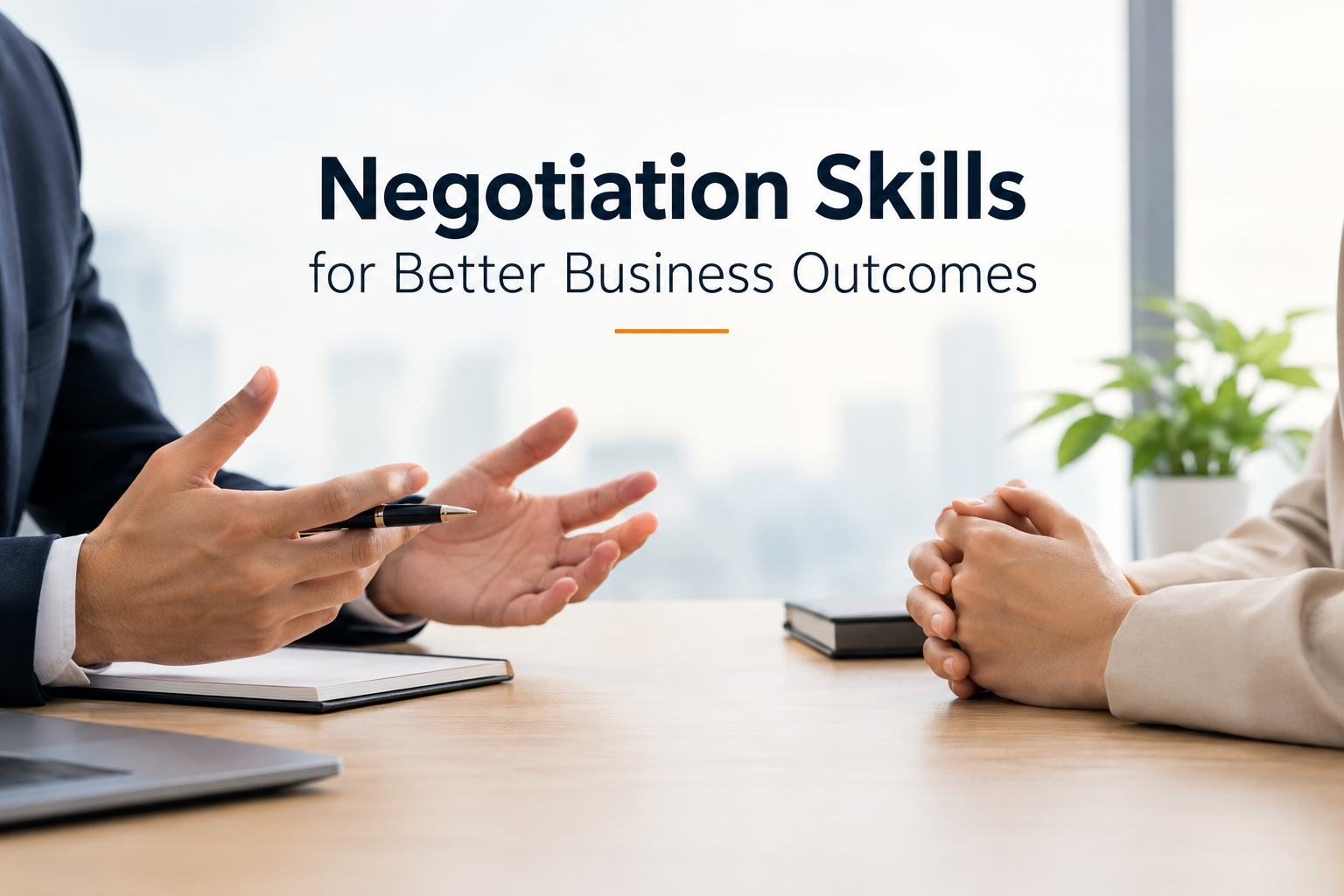 Business professionals discussing negotiation strategies for better business outcomes